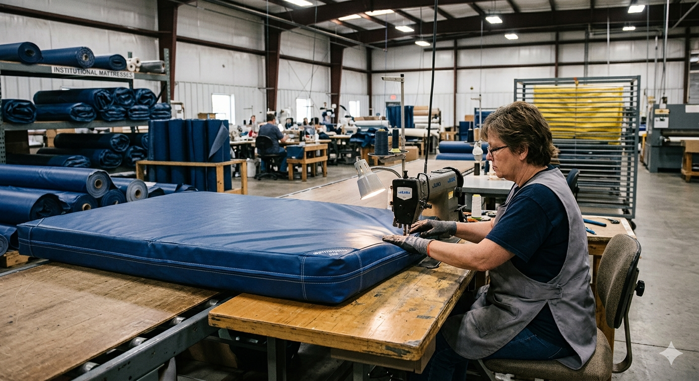 Industrial Manufacturing of Sealed Heavy Duty PVC Mattresses